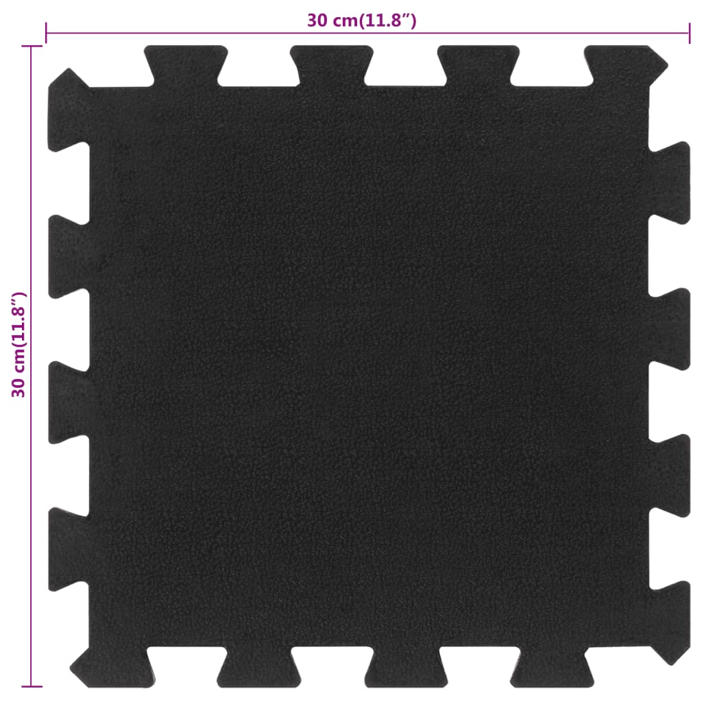 Plăci De Podea Din Cauciuc, 9 Buc., Negru, 16 Mm, 30X30 Cm
