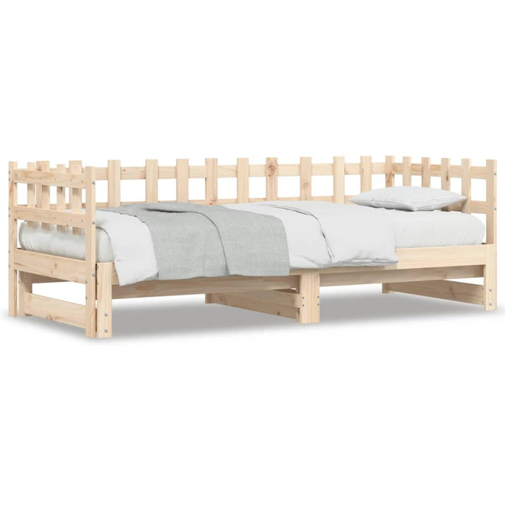 Pat De Zi Extensibil, 2X(90X190) Cm, Lemn Masiv De Pin