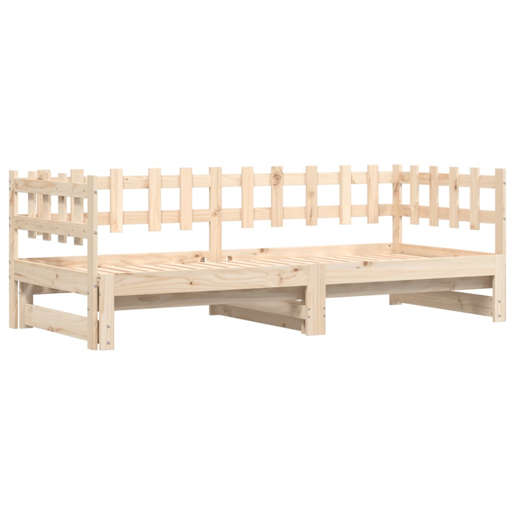 Pat De Zi Extensibil, 2X(90X190) Cm, Lemn Masiv De Pin