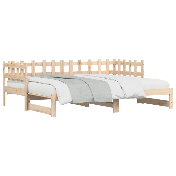 Pat De Zi Extensibil, 2X(90X190) Cm, Lemn Masiv De Pin