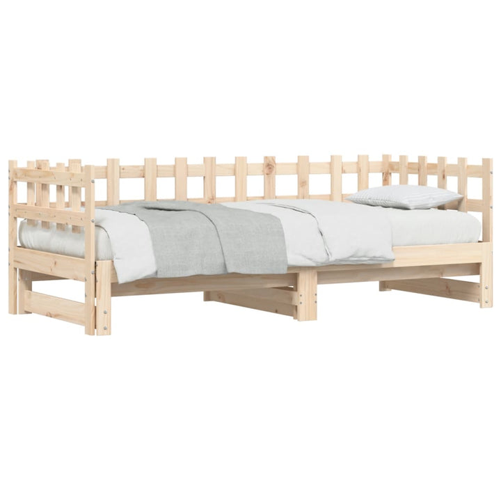 Pat De Zi Extensibil, 2X(90X190) Cm, Lemn Masiv De Pin