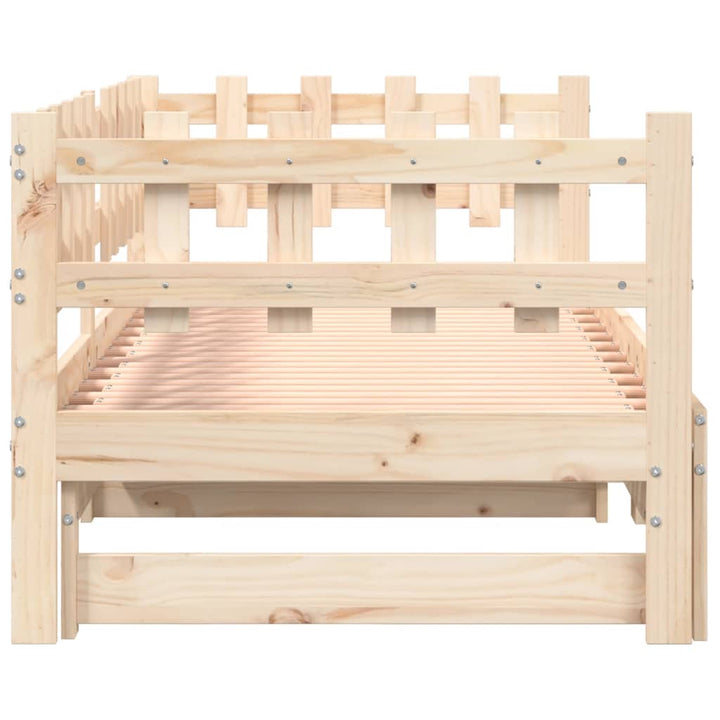Pat De Zi Extensibil, 2X(90X190) Cm, Lemn Masiv De Pin
