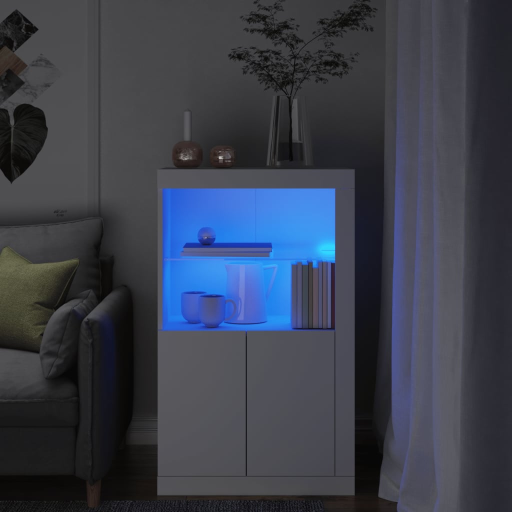 Dulap Lateral Cu Lumini Led, , Lemn Prelucrat