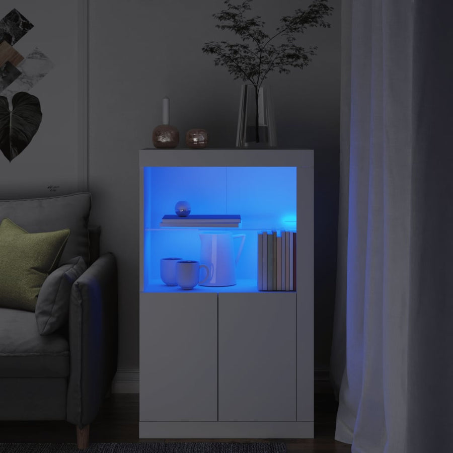 Dulap Lateral Cu Lumini Led, , Lemn Prelucrat