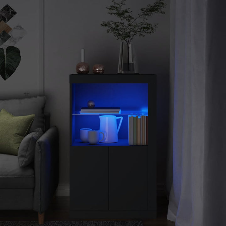 Dulap Lateral Cu Lumini Led, , Lemn Prelucrat