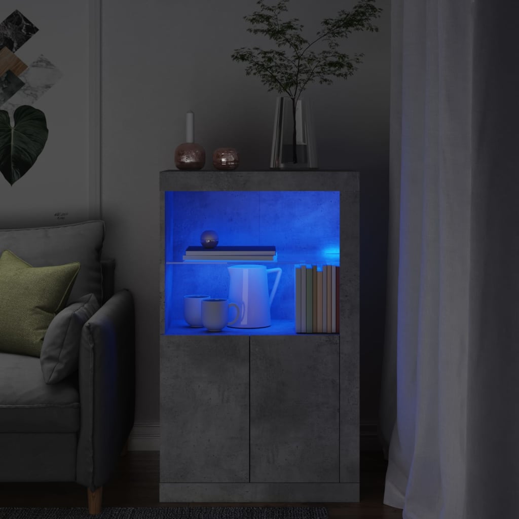 Dulap Lateral Cu Lumini Led, , Lemn Prelucrat