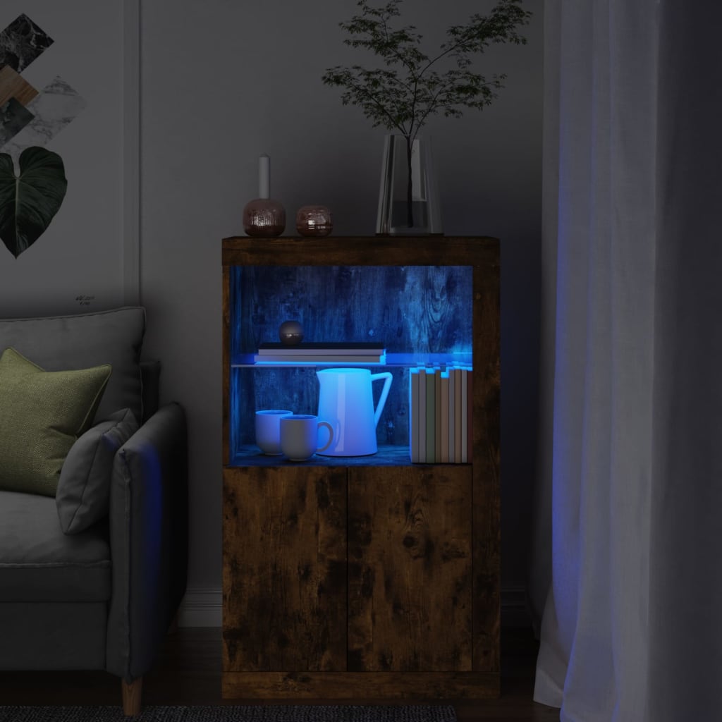 Dulap Lateral Cu Lumini Led, , Lemn Prelucrat