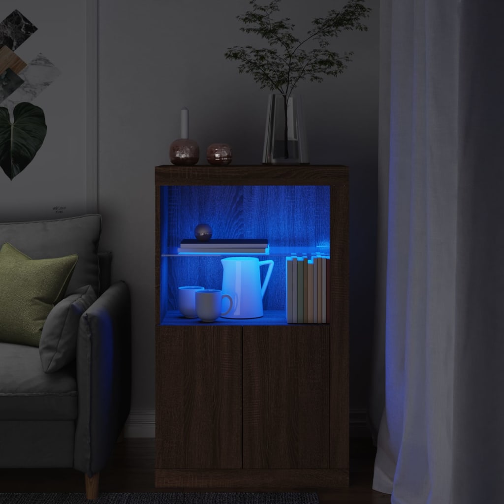 Dulap Lateral Cu Lumini Led, , Lemn Prelucrat