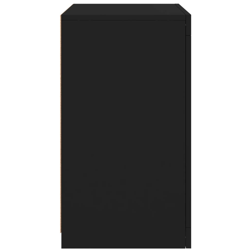 Dulapuri Laterale Cu Lumini Led 2 Buc. Lemn Prelucrat