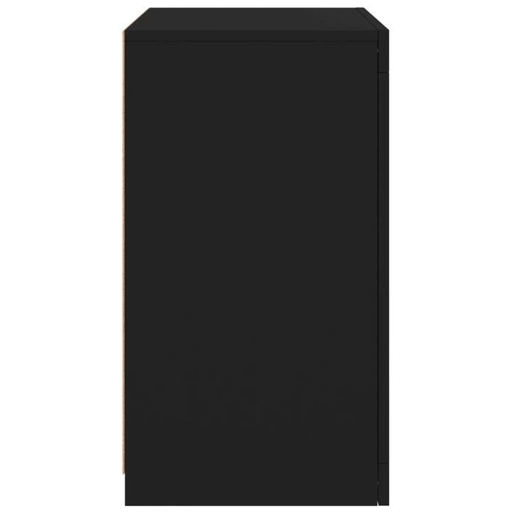 Dulapuri Laterale Cu Lumini Led 2 Buc. Lemn Prelucrat