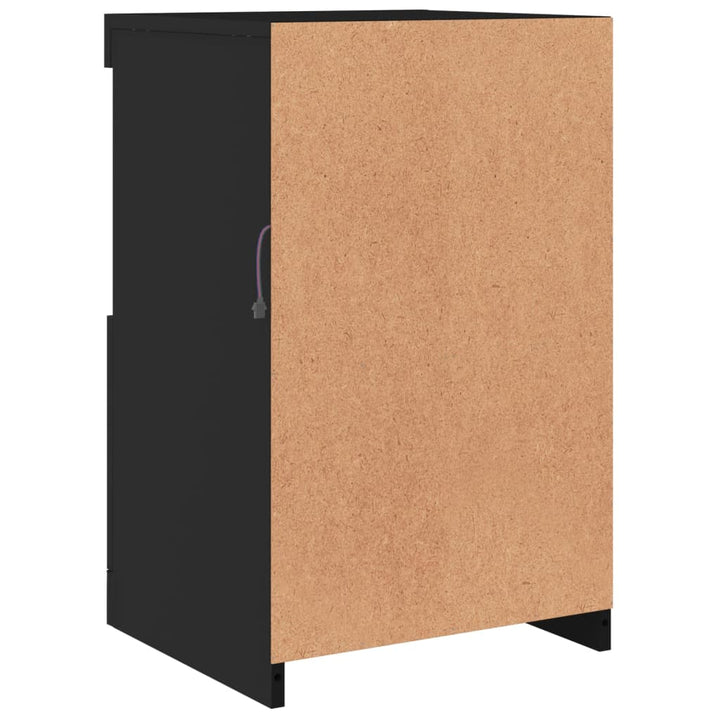 Dulapuri Laterale Cu Lumini Led 2 Buc. Lemn Prelucrat