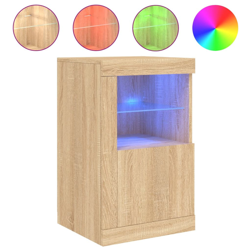 Dulap Lateral Cu Lumini Led, , Lemn Prelucrat
