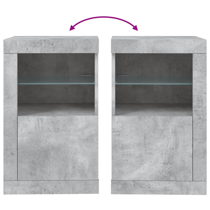 Dulap Lateral Cu Lumini Led, , Lemn Prelucrat