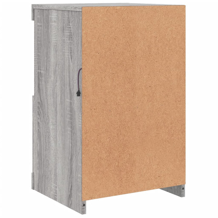 Dulap Lateral Cu Lumini Led, Gri Sonoma, Lemn Prelucrat