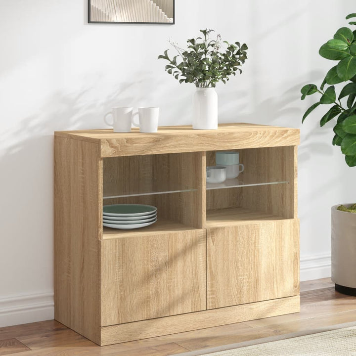 Servantă Cu Lumini Led, , 81X37X67 Cm