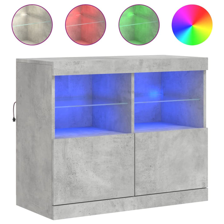 Servantă Cu Lumini Led, , 81X37X67 Cm