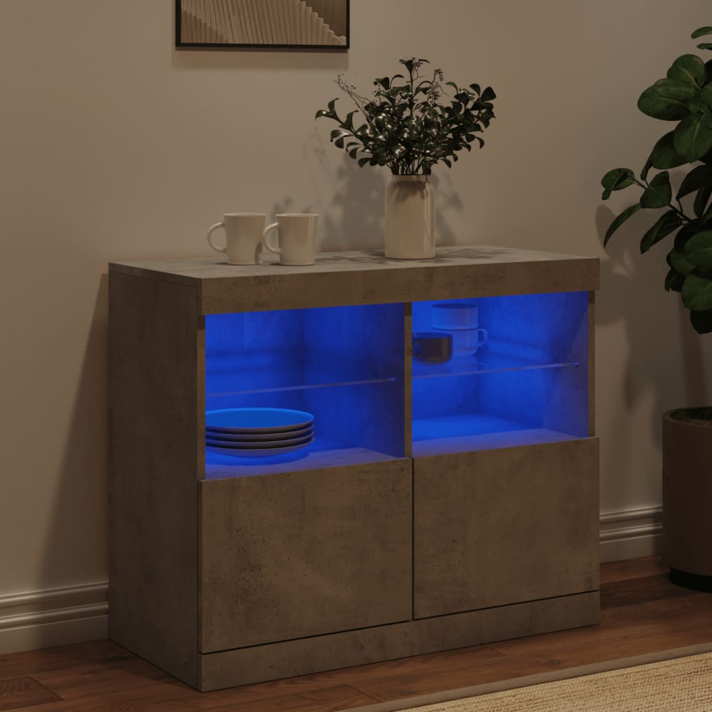 Servantă Cu Lumini Led, , 81X37X67 Cm
