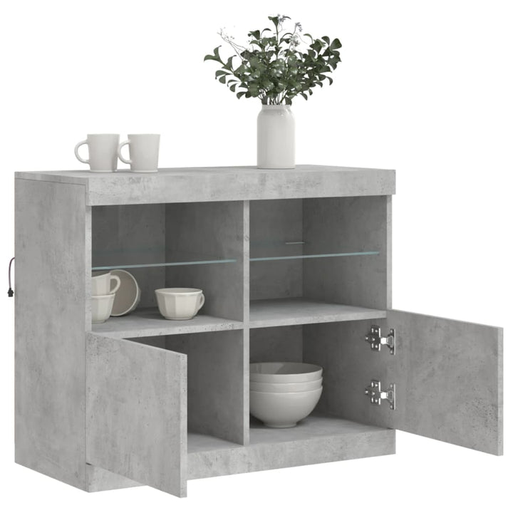 Servantă Cu Lumini Led, , 81X37X67 Cm