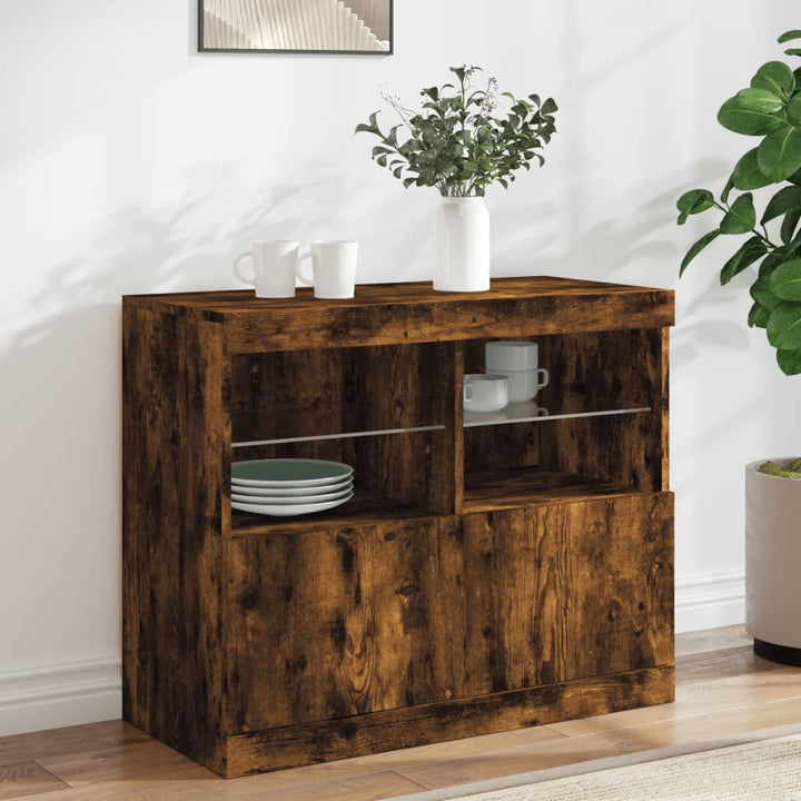 Servantă Cu Lumini Led, , 81X37X67 Cm