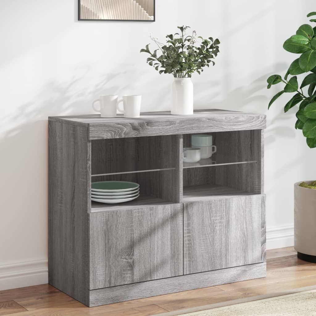 Servantă Cu Lumini Led, , 81X37X67 Cm