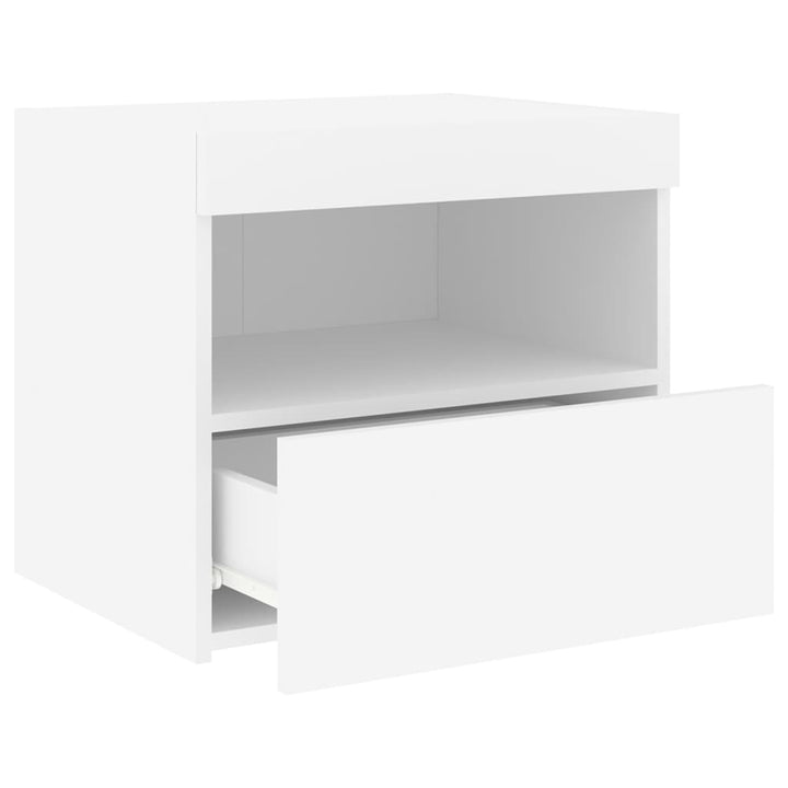 Noptiere Cu Lumini Led, 2 Buc., , 50X40X45 Cm