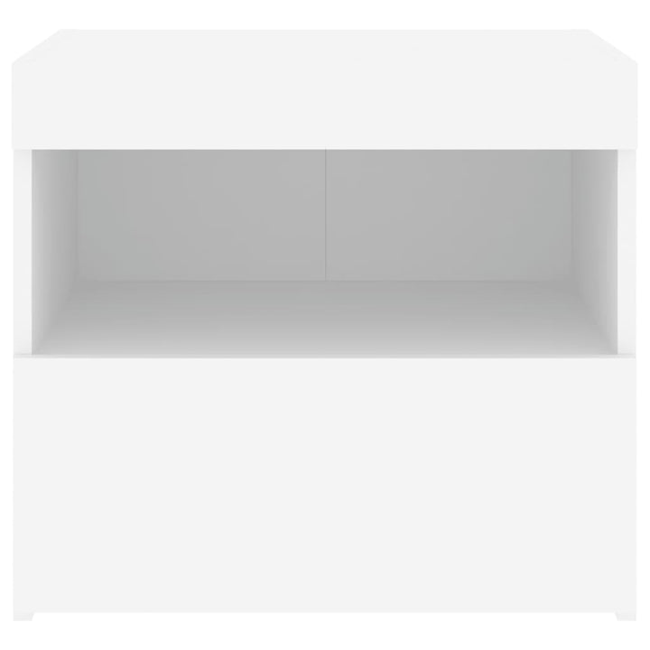 Noptiere Cu Lumini Led, 2 Buc., , 50X40X45 Cm