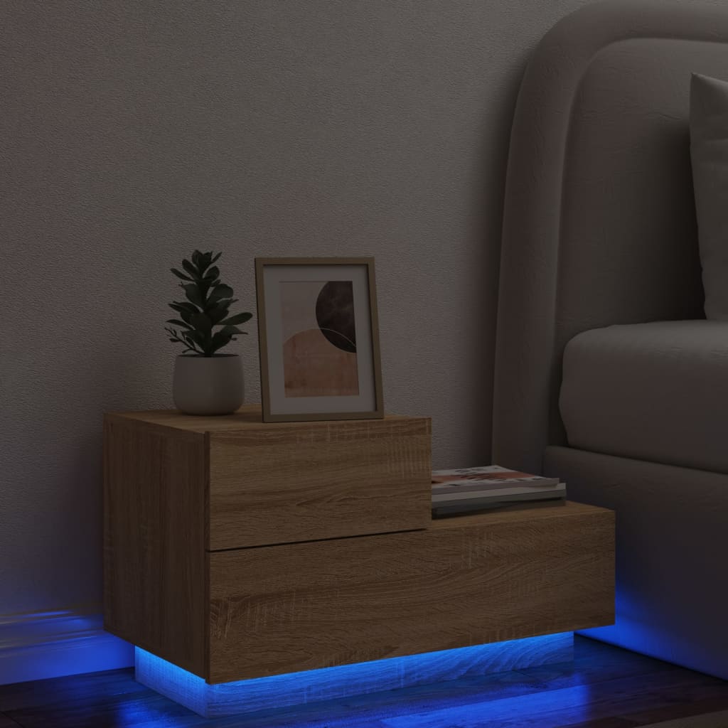 Noptieră Cu Lumini Led, , 70X36X40,5 Cm