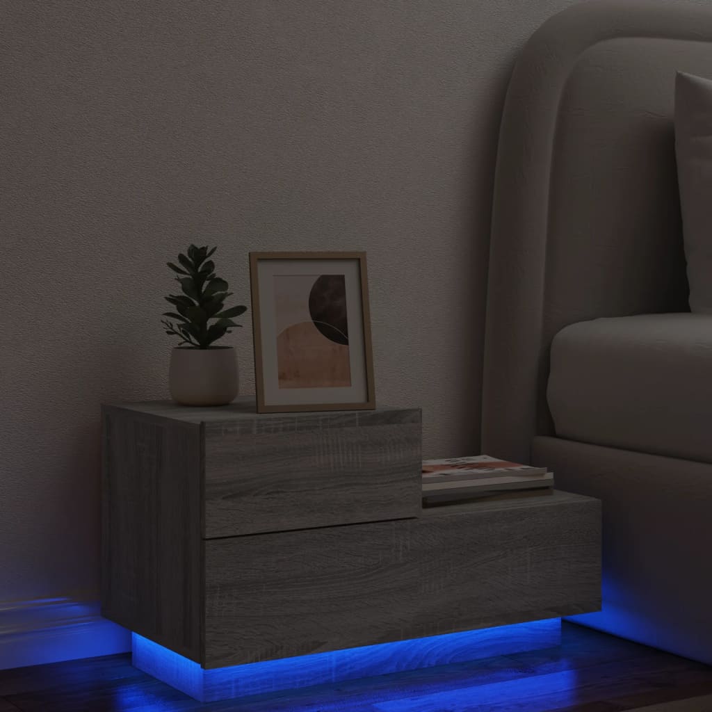 Noptieră Cu Lumini Led, , 70X36X40,5 Cm