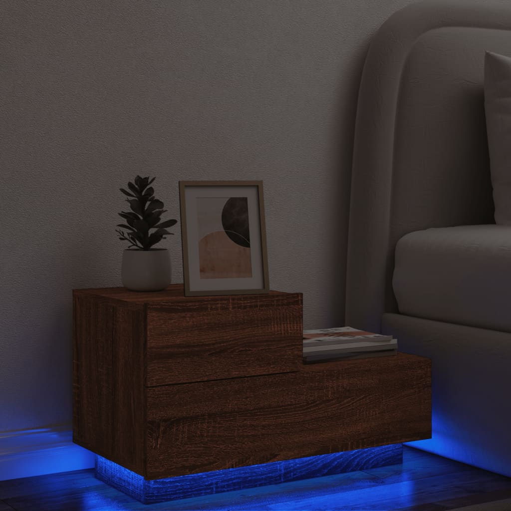Noptieră Cu Lumini Led, , 70X36X40,5 Cm