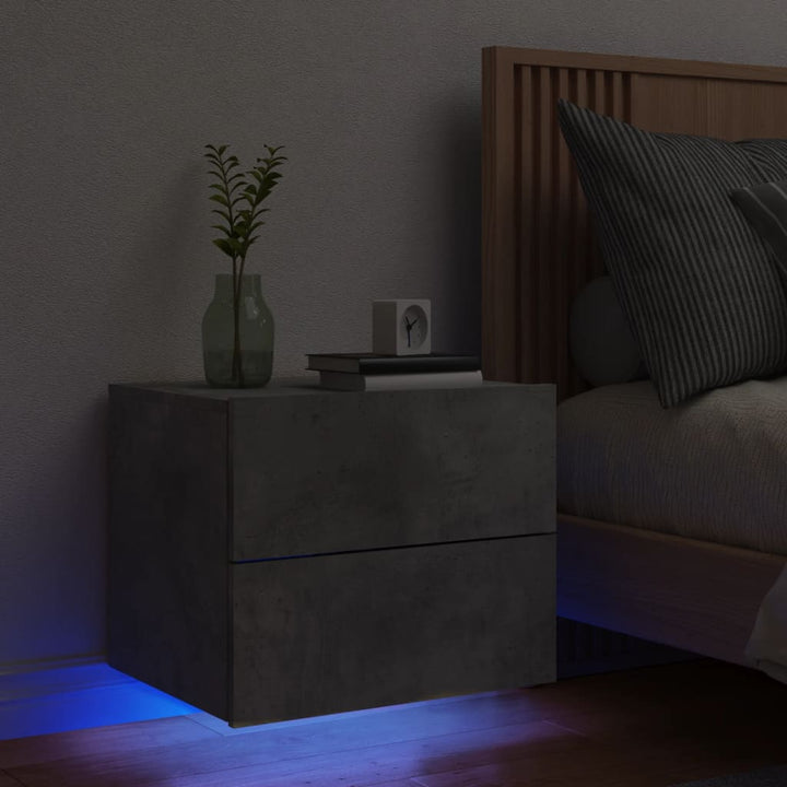 Noptieră Montată Pe Perete Cu Lumini Led,