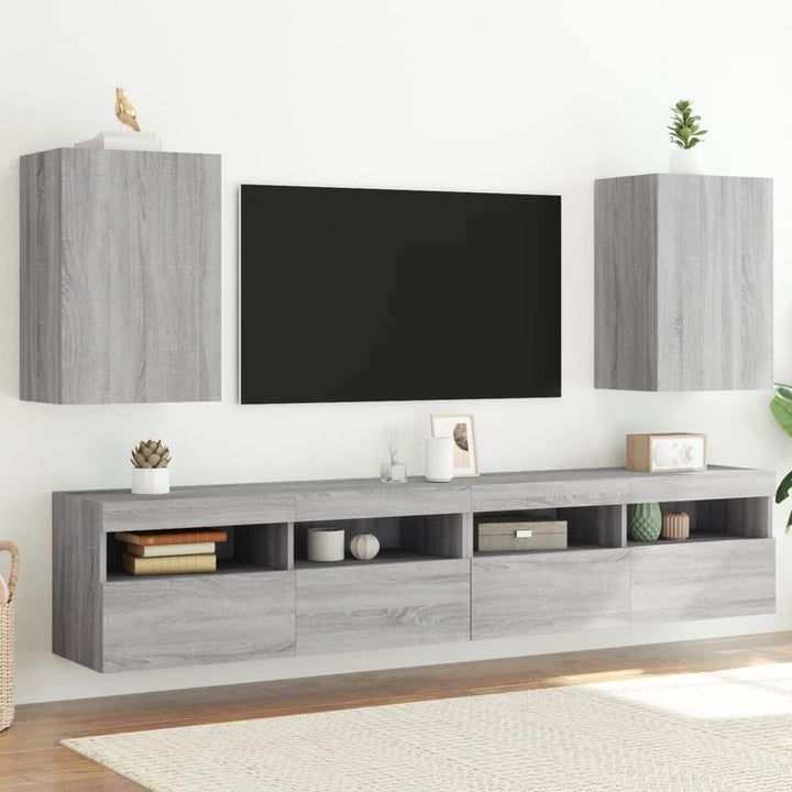 Comode Tv De Perete, 2 Buc., , 40,5X30X, Lemn Prelucrat