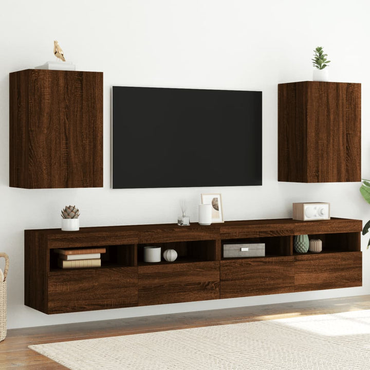 Comode Tv De Perete, 2 Buc., , 40,5X30X, Lemn Prelucrat