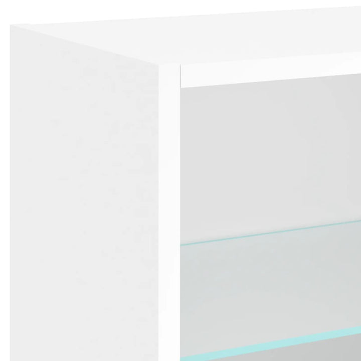 Noptiere Cu Lumini Led Montate Pe Perete, 2 Buc.,