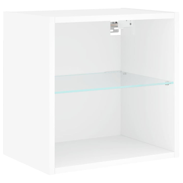 Noptiere Cu Lumini Led Montate Pe Perete, 2 Buc.,
