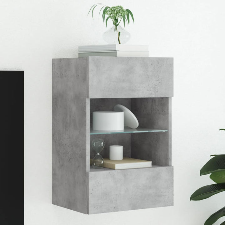 Comode Tv De Perete Cu Lumini Led 2 Buc. 40X30X60,5Cm