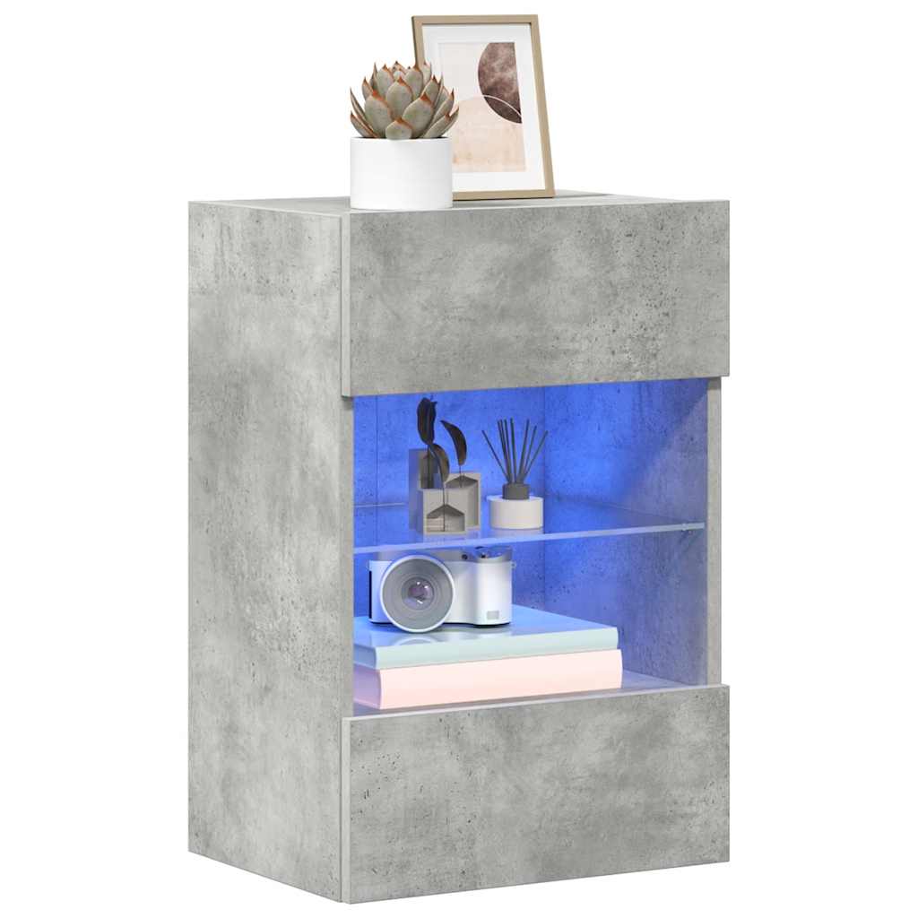 Comode Tv De Perete Cu Lumini Led 2 Buc. 40X30X60,5Cm