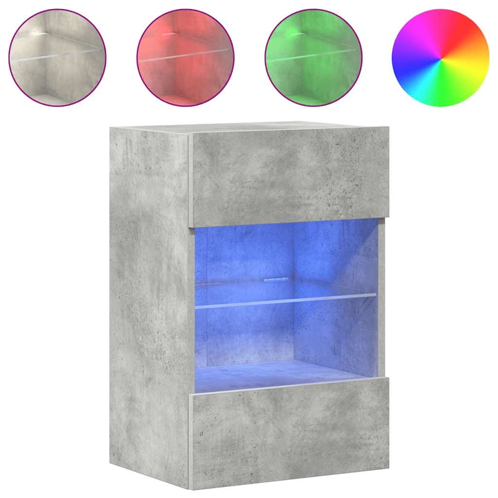 Comode Tv De Perete Cu Lumini Led 2 Buc. 40X30X60,5Cm
