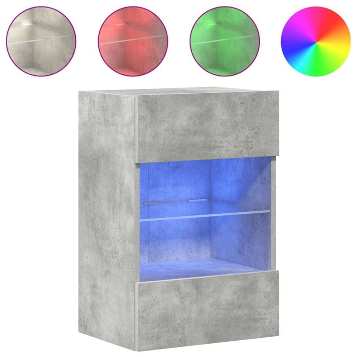 Comode Tv De Perete Cu Lumini Led 2 Buc. 40X30X60,5Cm