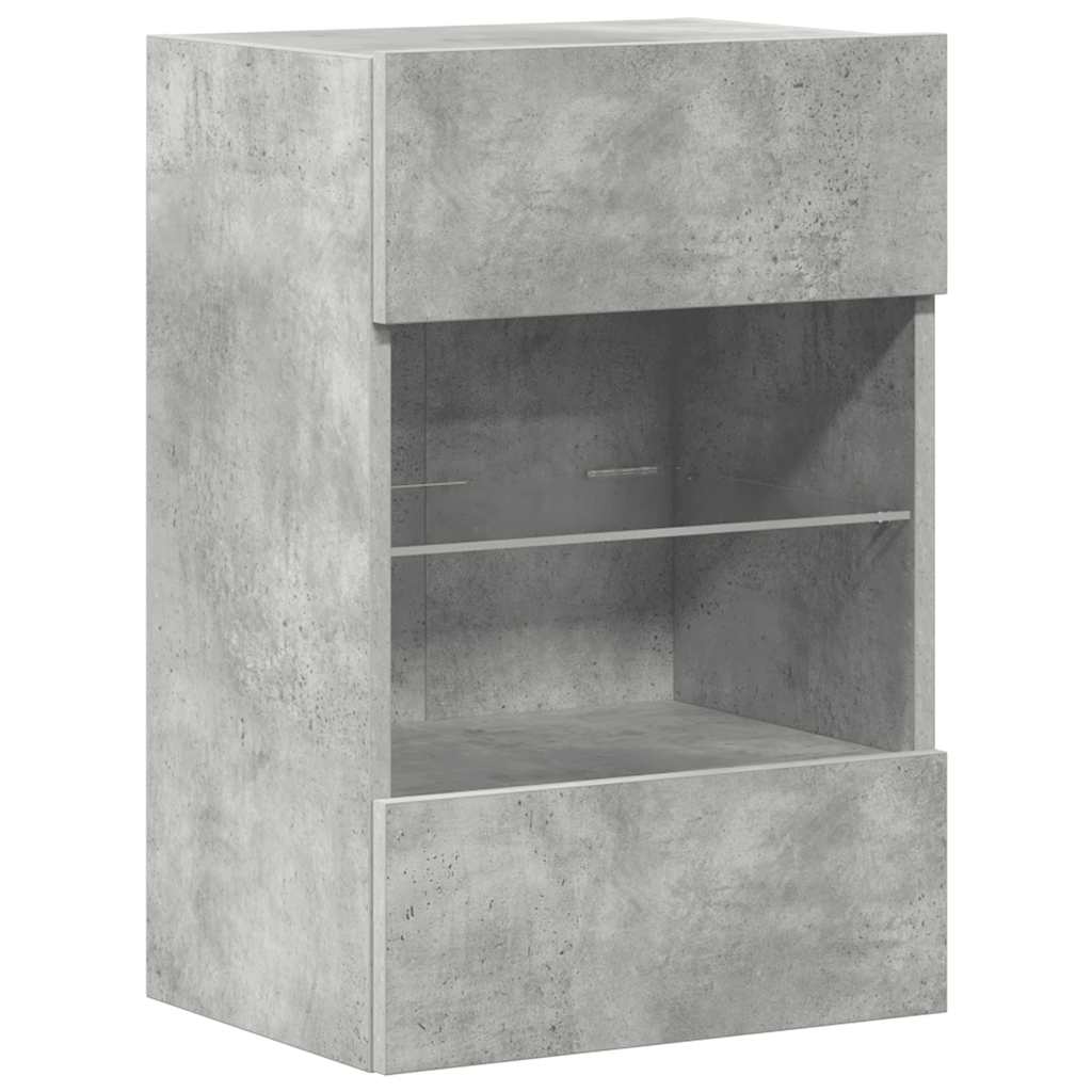 Comode Tv De Perete Cu Lumini Led 2 Buc. 40X30X60,5Cm