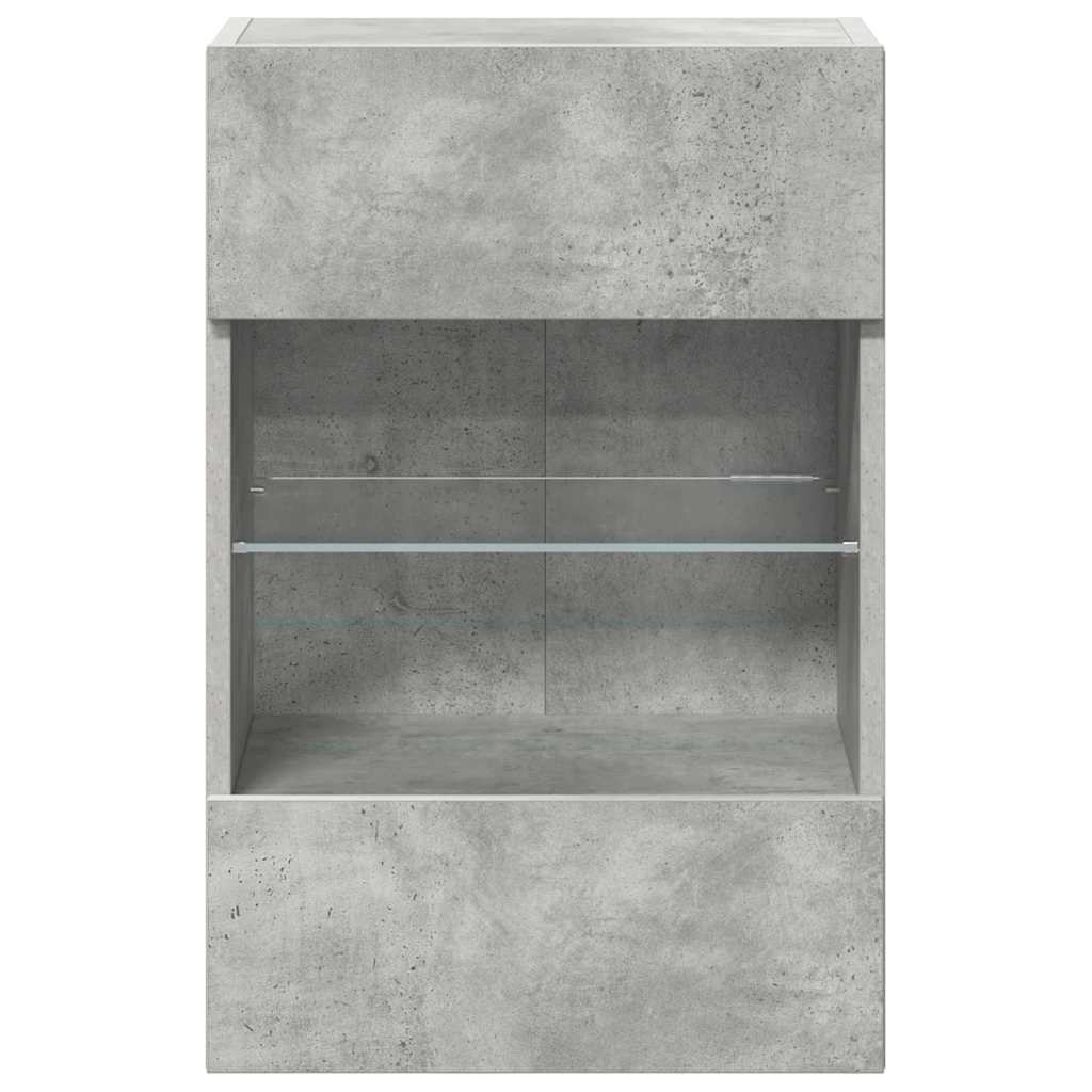 Comode Tv De Perete Cu Lumini Led 2 Buc. 40X30X60,5Cm