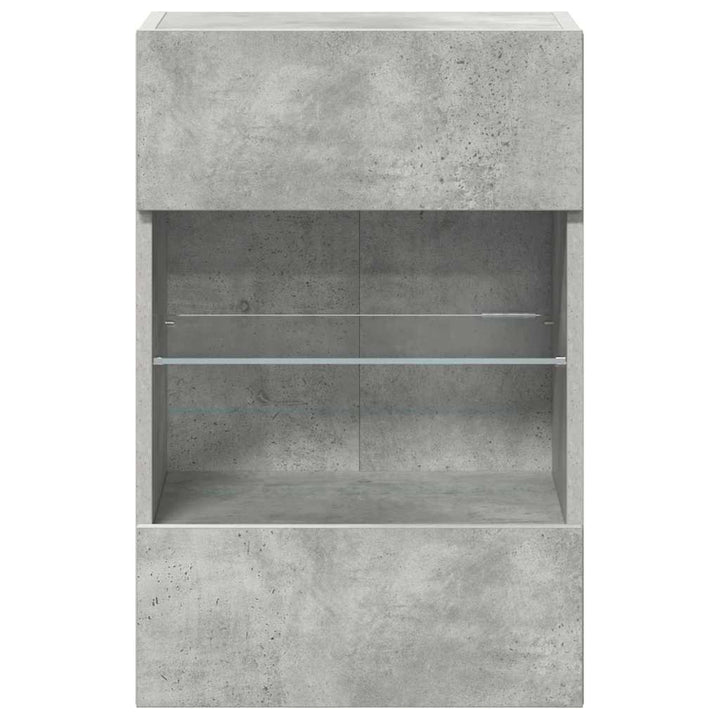 Comode Tv De Perete Cu Lumini Led 2 Buc. 40X30X60,5Cm