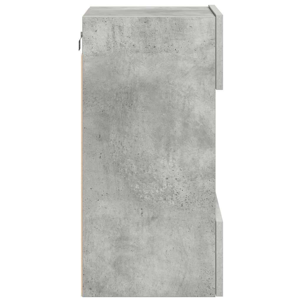 Comode Tv De Perete Cu Lumini Led 2 Buc. 40X30X60,5Cm