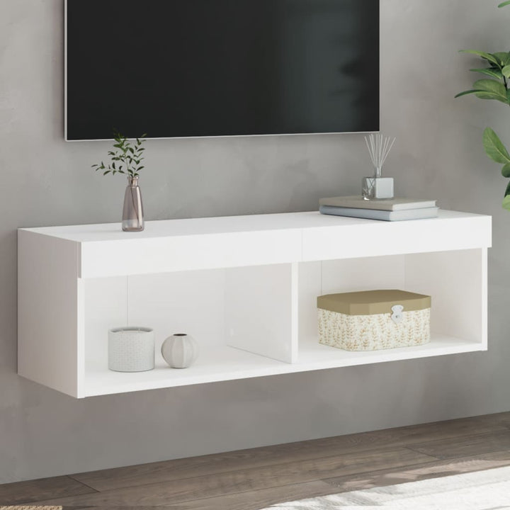 Noptiere Cu Lumini Led Montate Pe Perete, 2 Buc.,