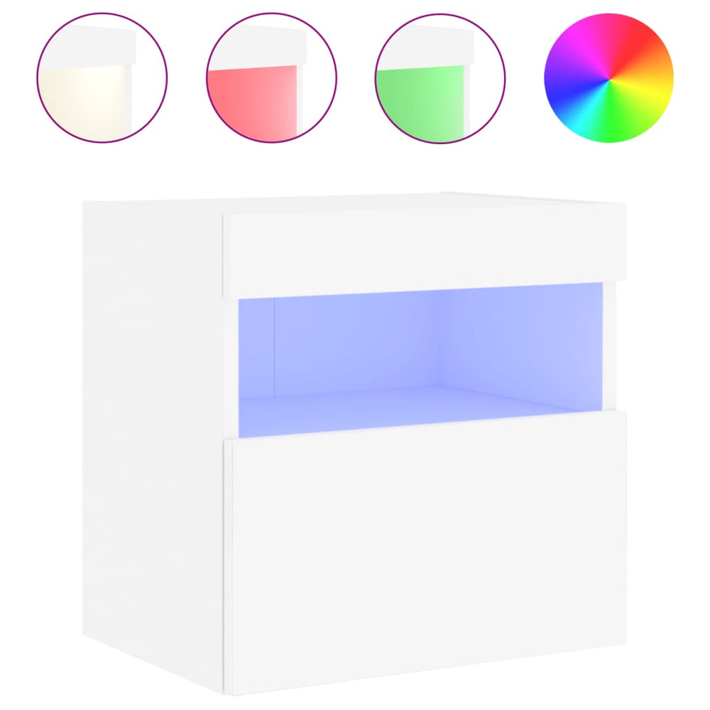 Comodă Tv De Perete Cu Lumini Led, , 40X30X