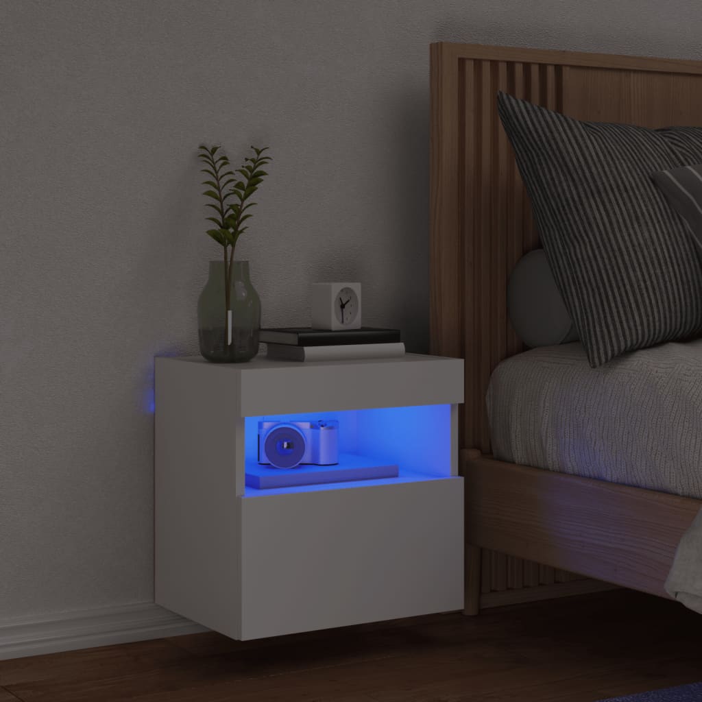 Comodă Tv De Perete Cu Lumini Led, , 40X30X