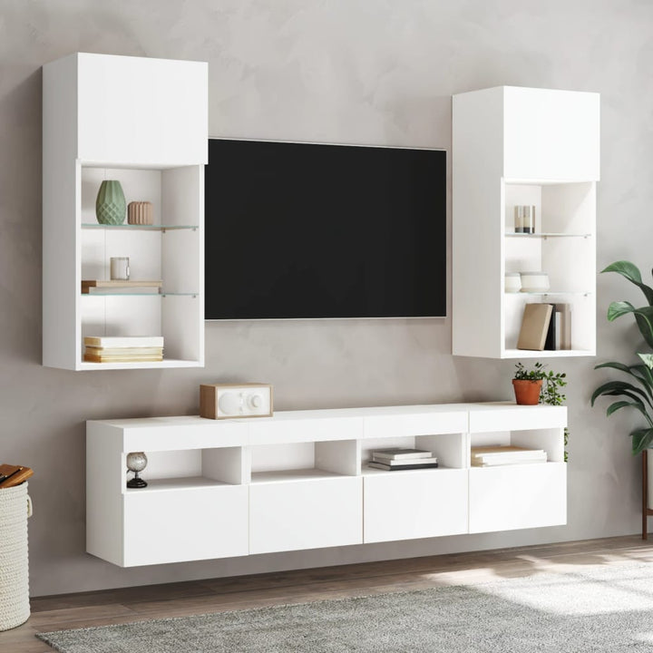 Comodă Tv De Perete Cu Lumini Led, , 40X30X