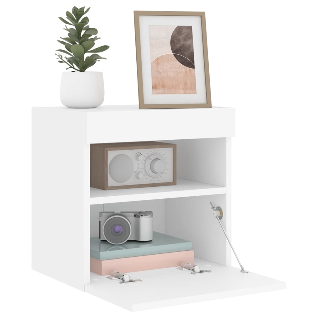 Comodă Tv De Perete Cu Lumini Led, , 40X30X