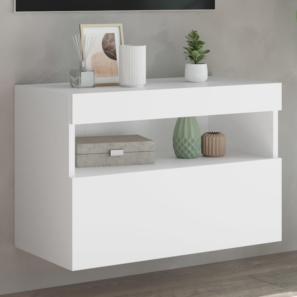 Comodă Tv De Perete Cu Lumini Led, , 40X30X