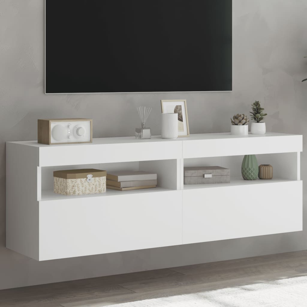 Comodă Tv De Perete Cu Lumini Led, , 40X30X