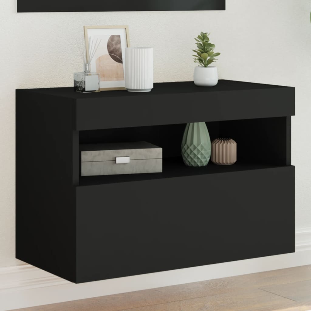 Comodă Tv De Perete Cu Lumini Led, , 40X30X